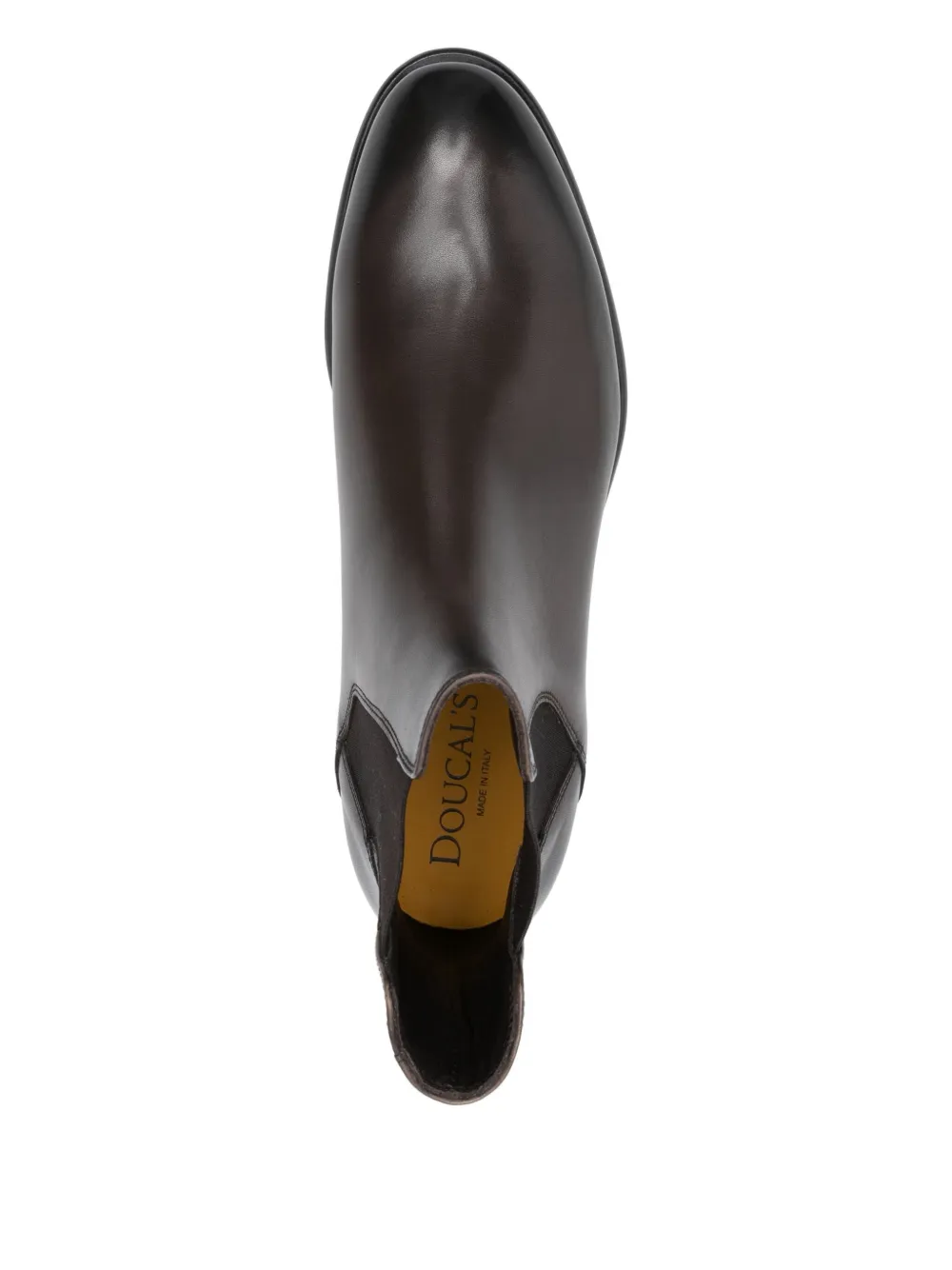 Doucal's Elastic-panel Leather Boots In Brown