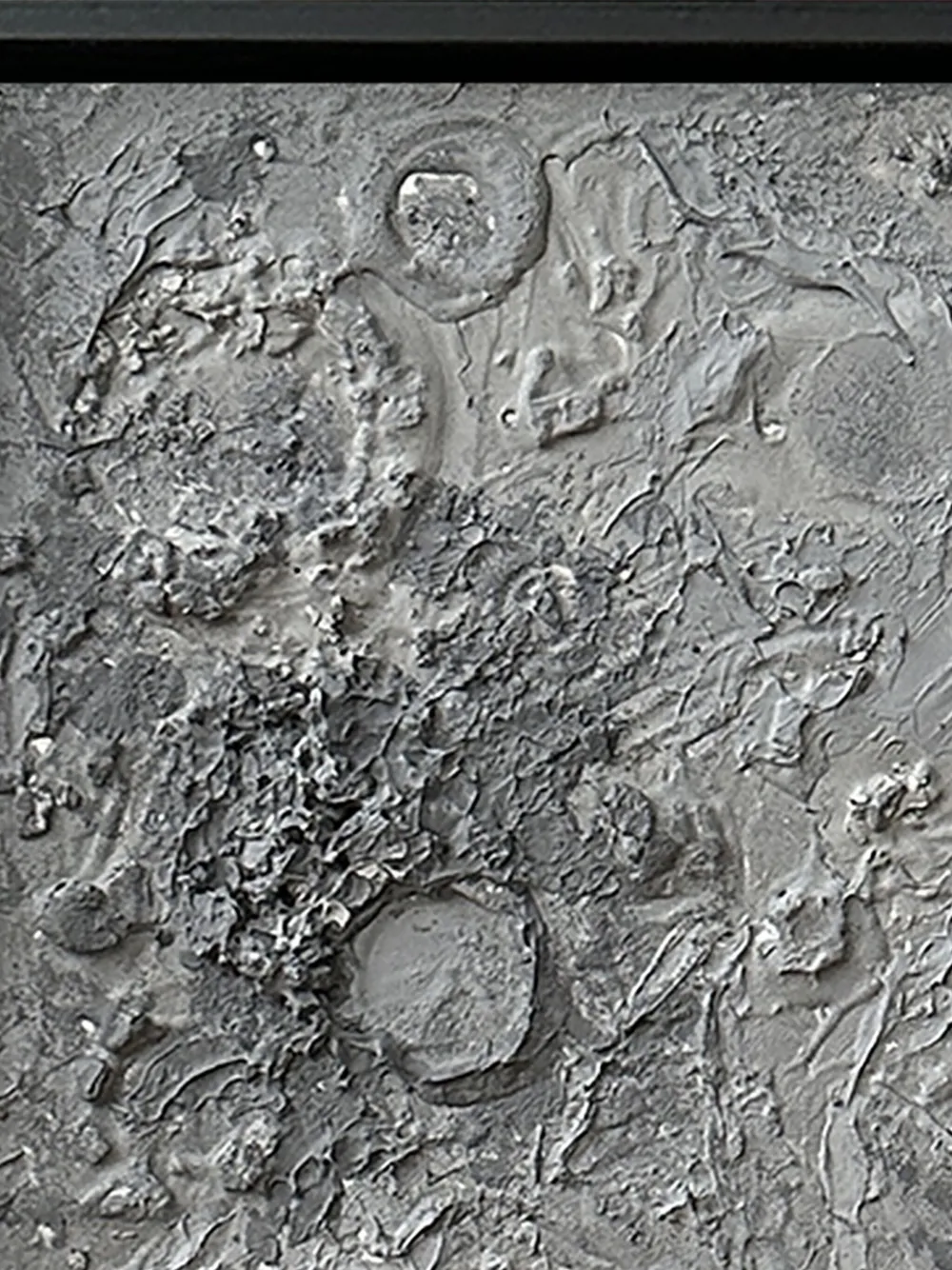 Vj’s Mind Monument My Mind Textured-relief Wall Decoration (63x83cm) In Gray