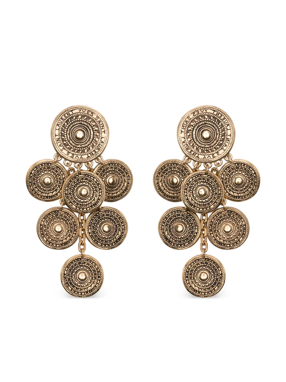 Saint Laurent medallion drop earrings | Gold | Image 1