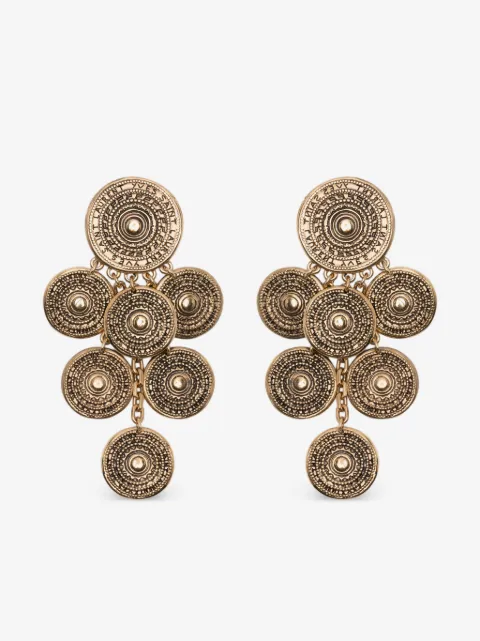 Saint Laurent medallion drop earrings