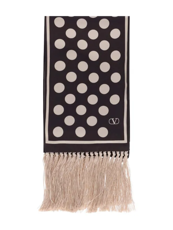 Valentino Garavani ポルカドット スカーフ | ブラウン | FARFETCH JP