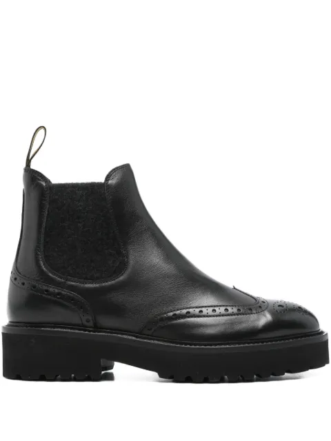 Doucal's elastic-panel brogue boots