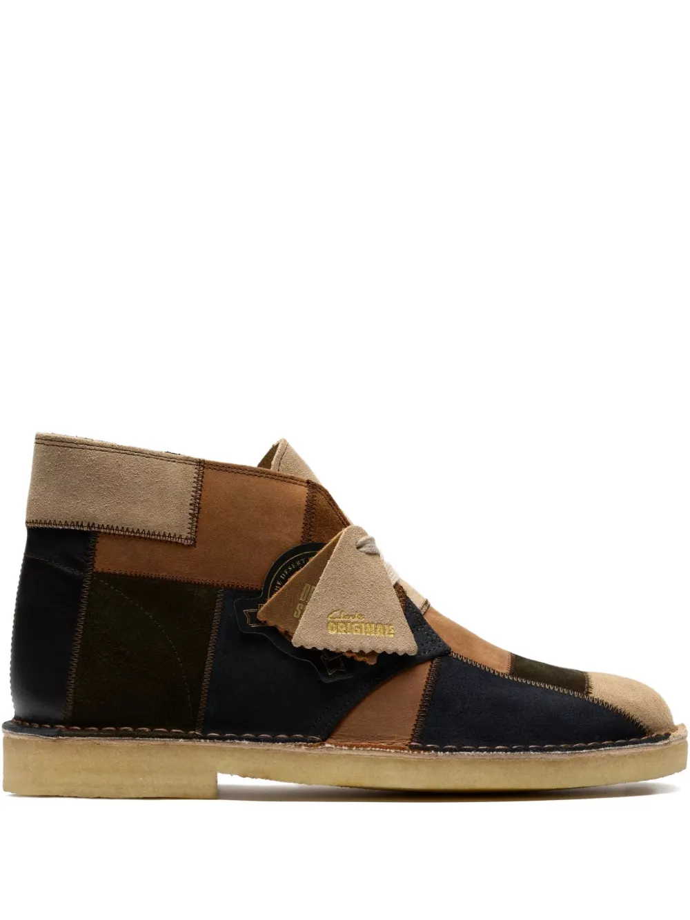 Clarks Originals Desert Patch suede boots Brown