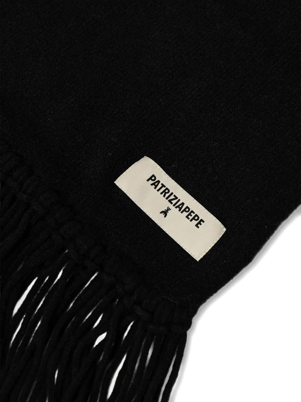 Patrizia Pepe fringed scarf - Zwart