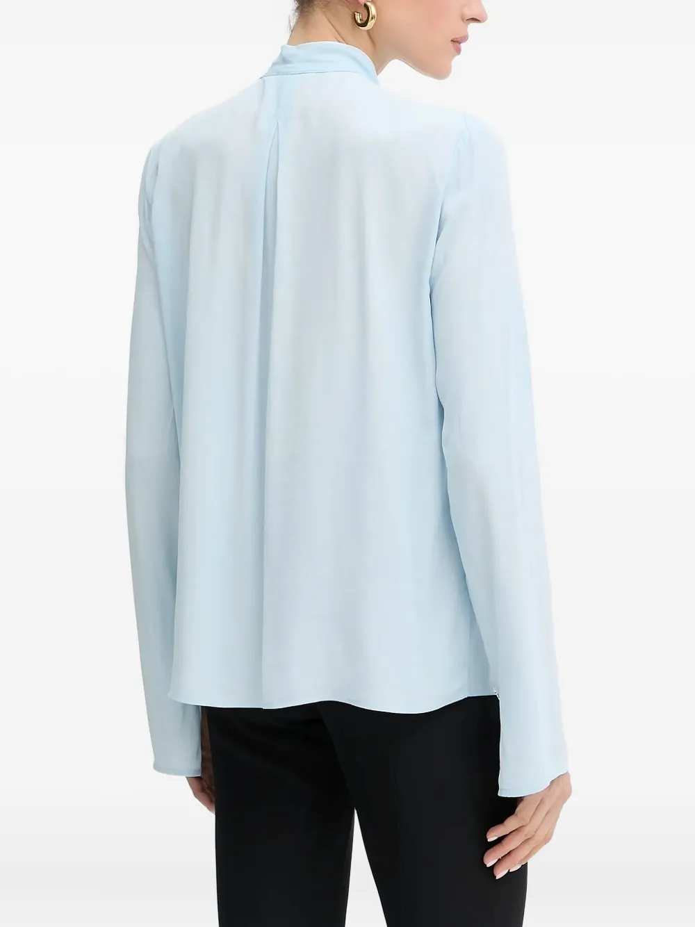Patrizia Pepe bow-neck blouse Blauw