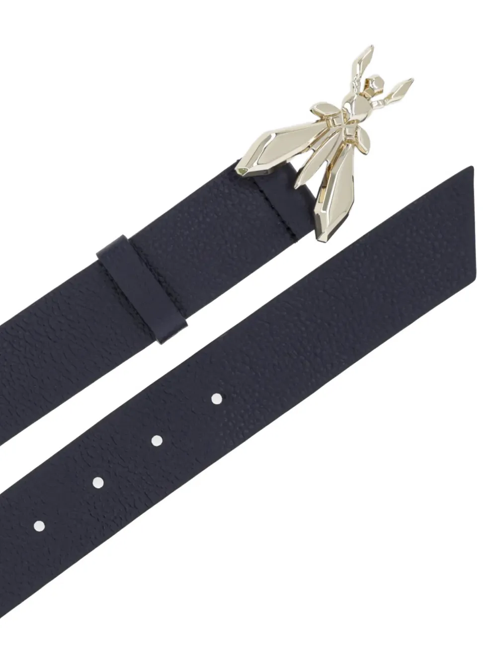 Patrizia Pepe Leren riem met insecten gesp - Blauw