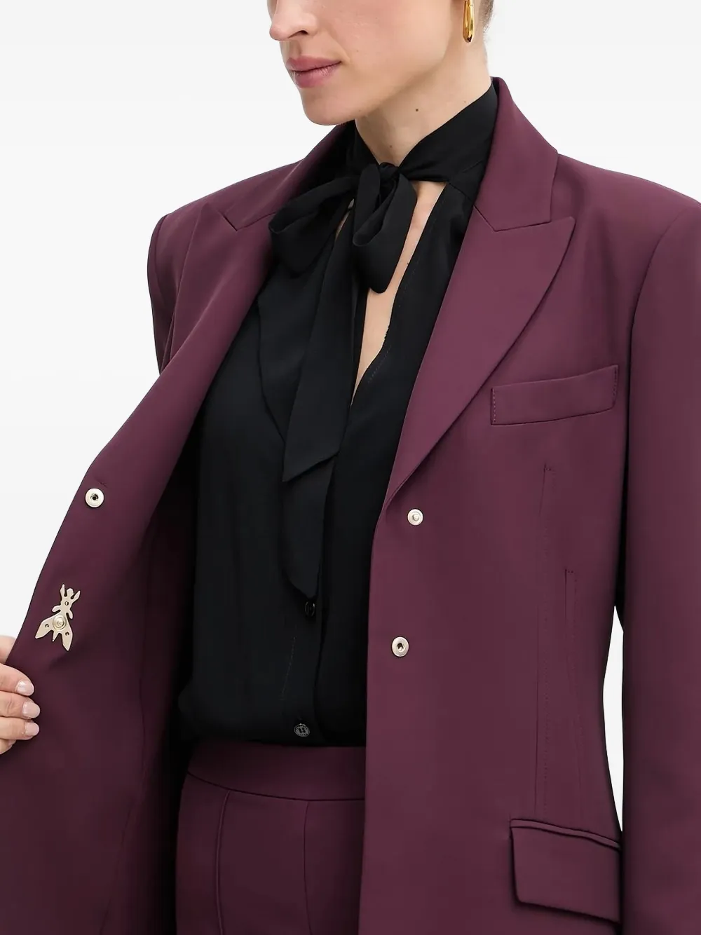 Patrizia Pepe Blazer verfraaid met insecten Rood