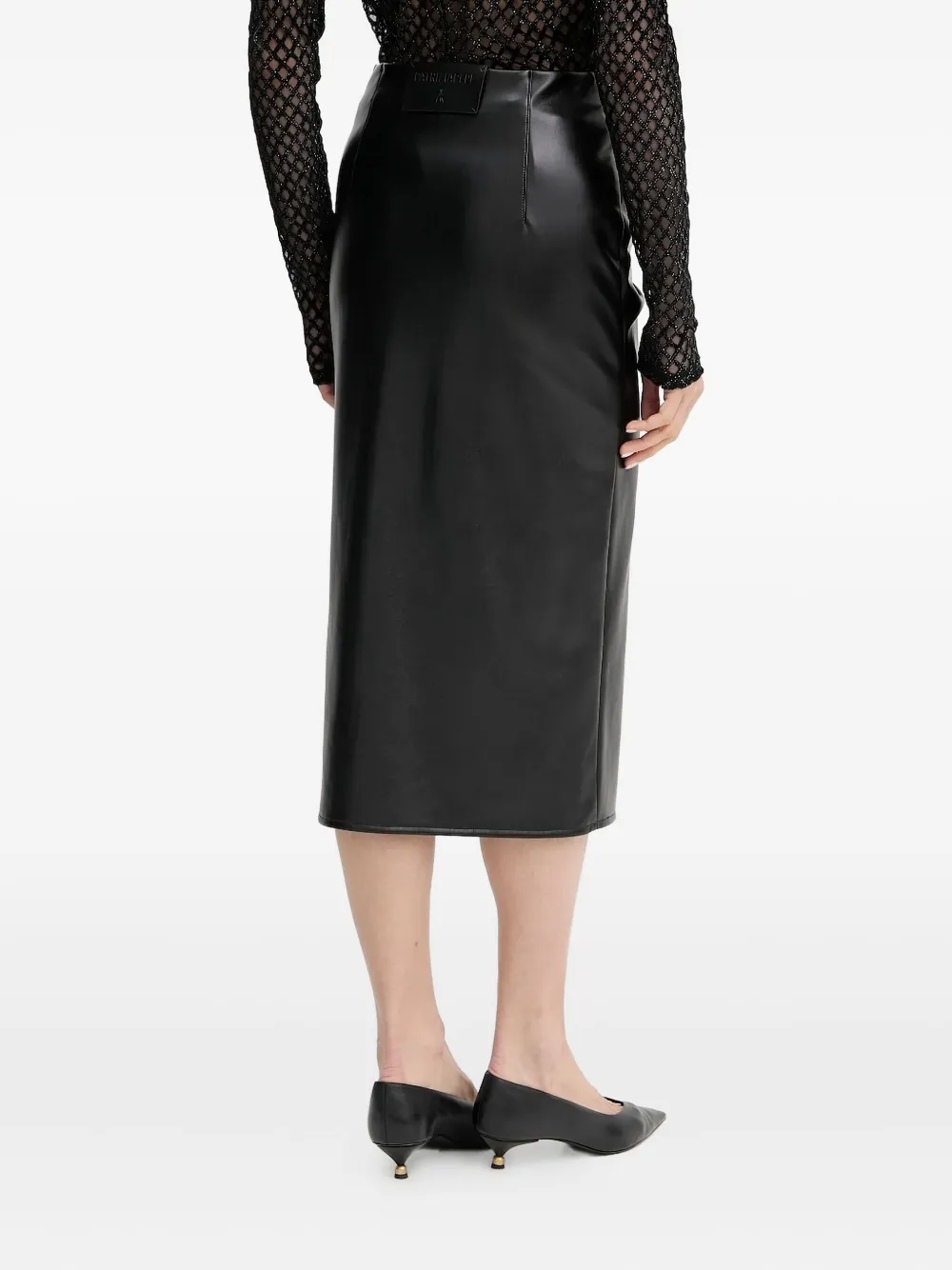 Patrizia Pepe button-front midi skirt Zwart