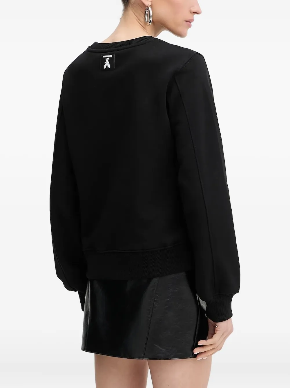 Patrizia Pepe crystal-embellished sweatshirt Zwart