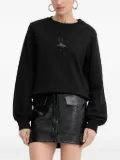 Patrizia Pepe crystal-embellished sweatshirt - Black