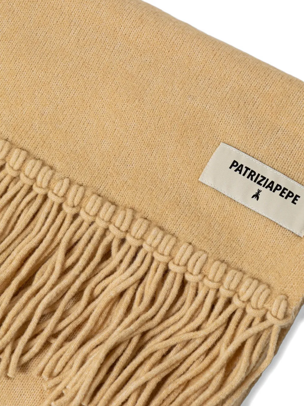 Patrizia Pepe Sjaal met franjes - Beige