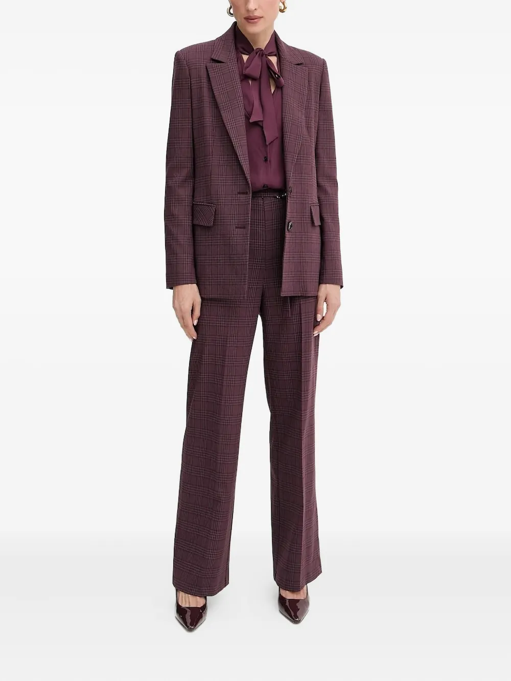 Patrizia Pepe bow-neck blouse Rood