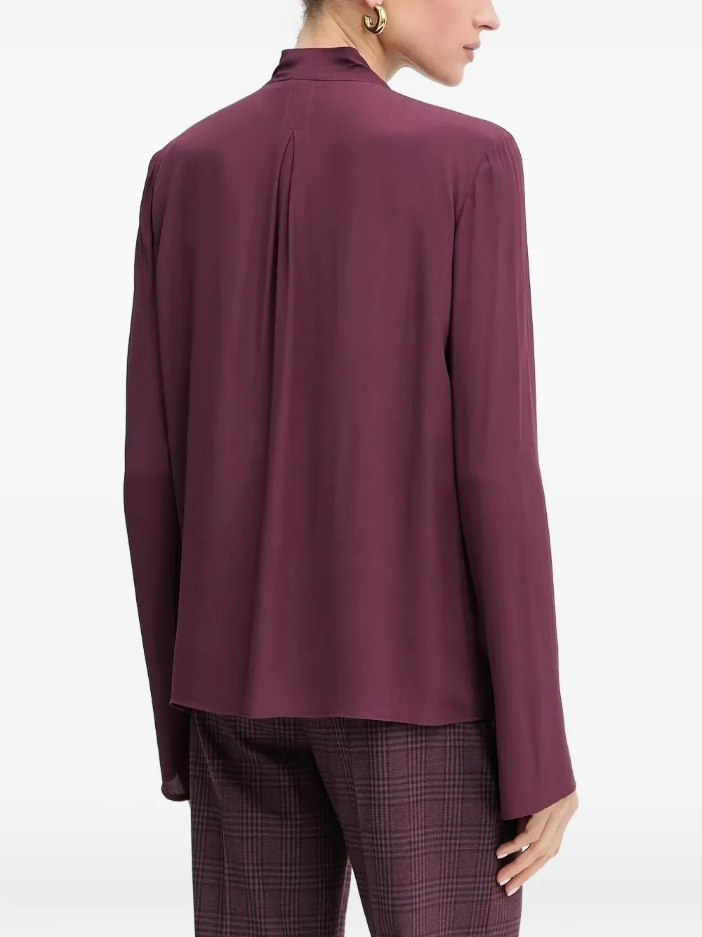Patrizia Pepe bow-neck blouse Rood