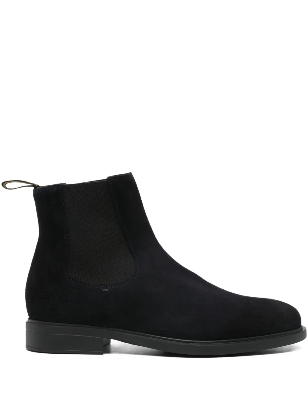 Doucal's elastic-panel suede boots Blue