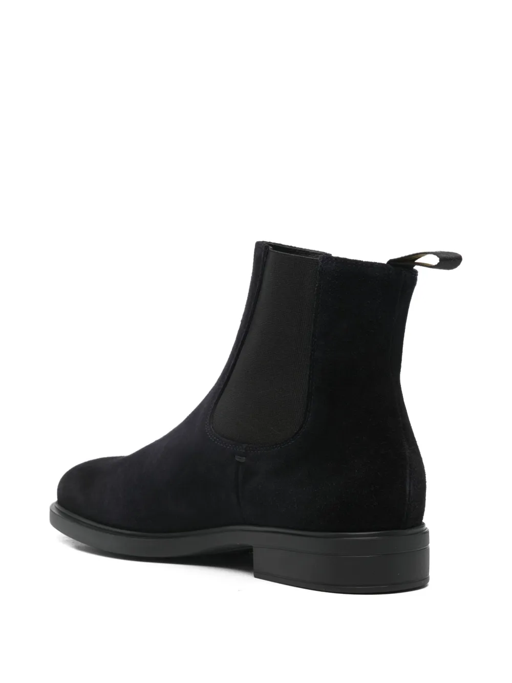 Doucal's elastic-panel suede boots Blue