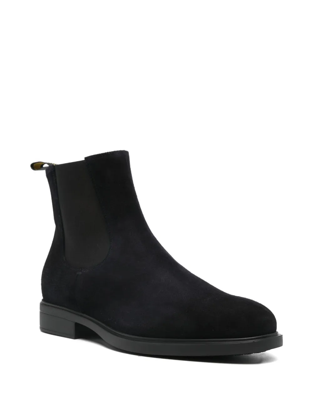 Doucal's elastic-panel suede boots Blue