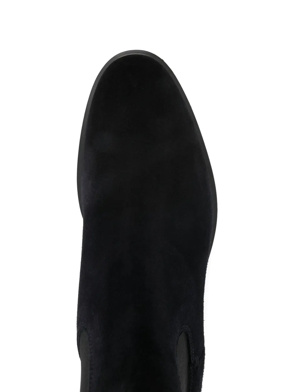 Doucal's elastic-panel suede boots Blue