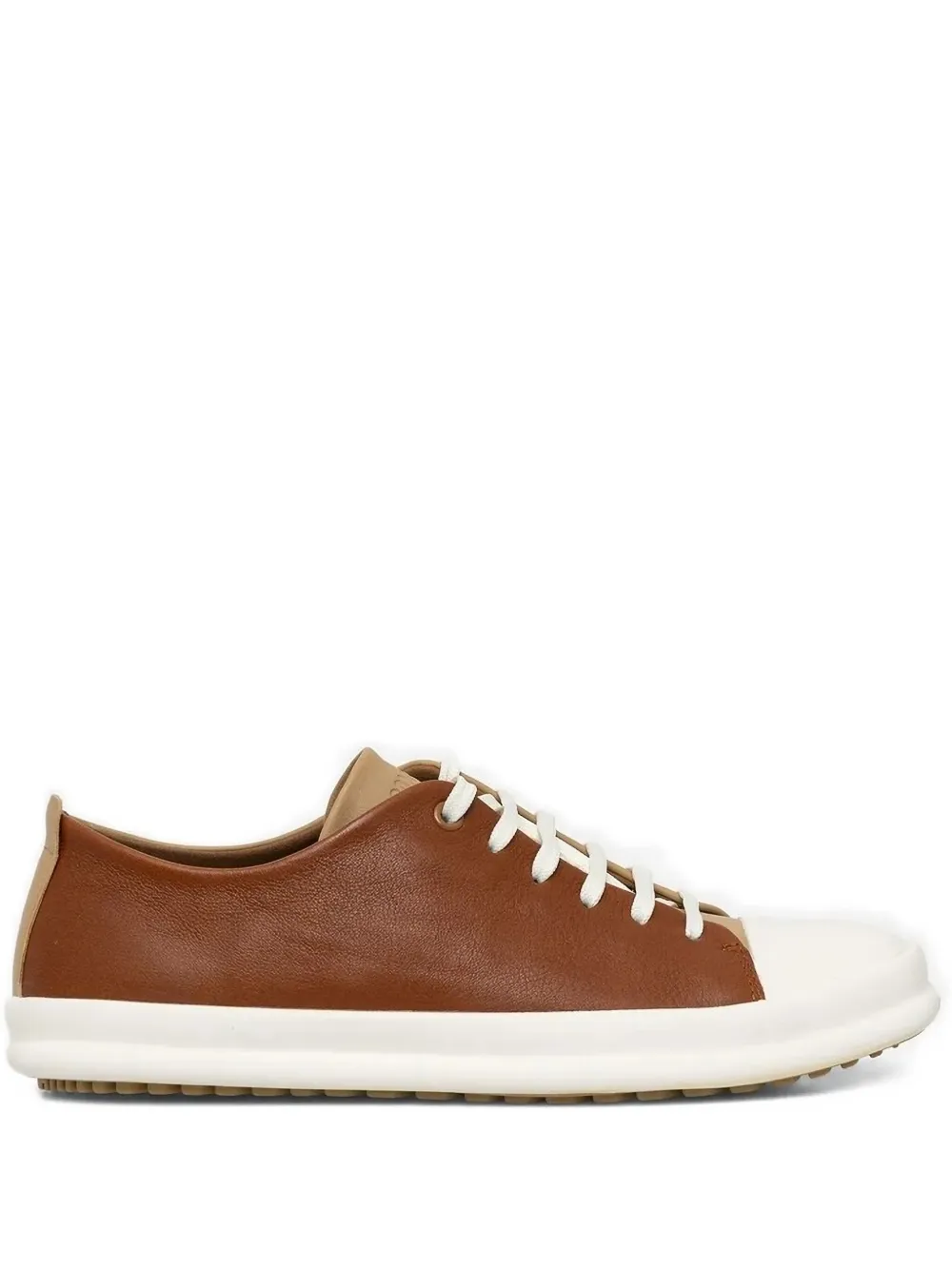 Camper lace-up leather sneakers Brown