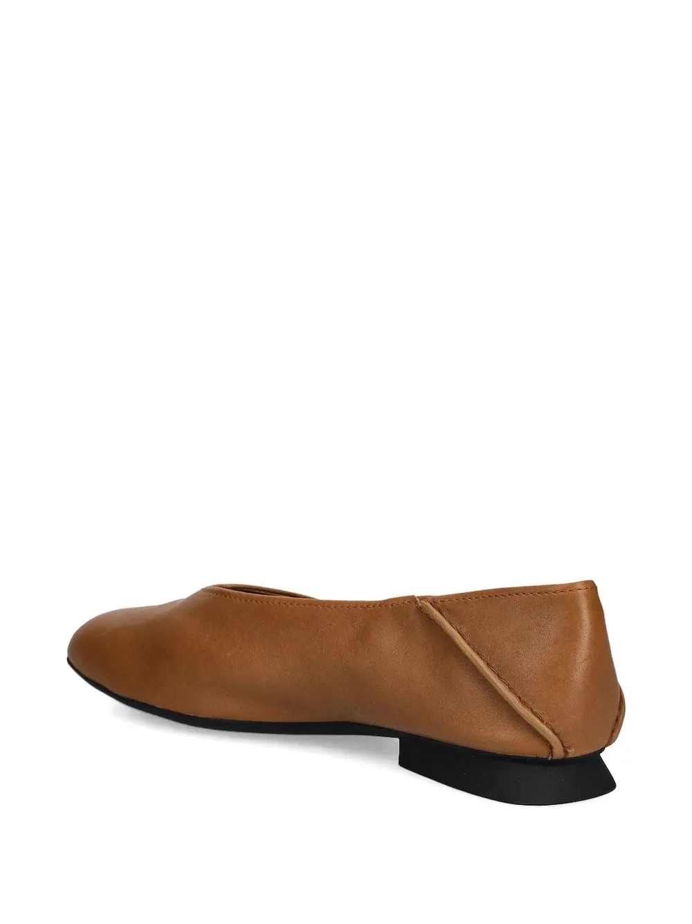 Camper Leren ballerina's met ronde neus - Bruin