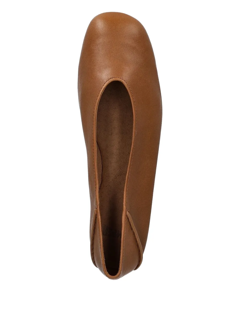 Camper leather round-toe ballet flats Brown