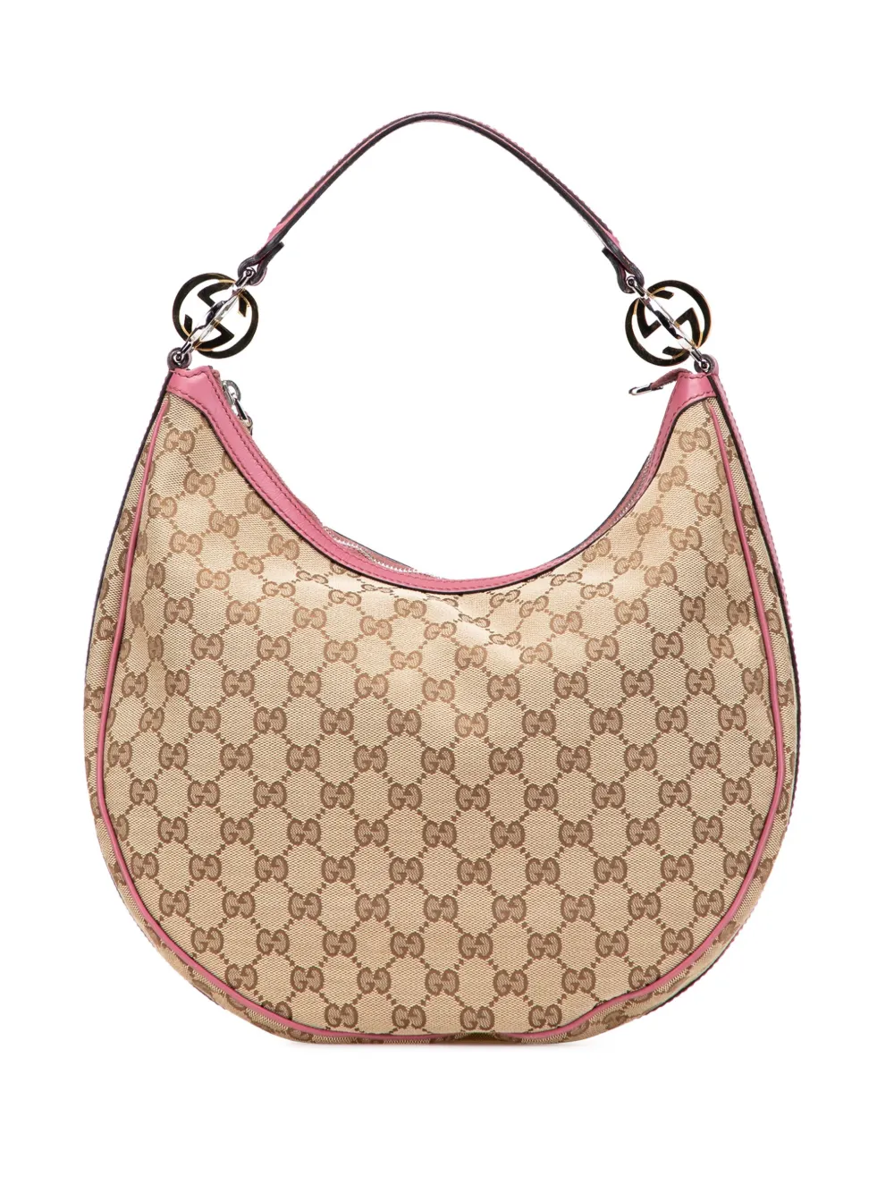 Gucci Pre-Owned 2016-2025 Medium GG Canvas Twins hobo bag - ブラウン Gucci Pre-Owned 2016-2025 Medium GG Canvas Twins hobo bag - ブラウン