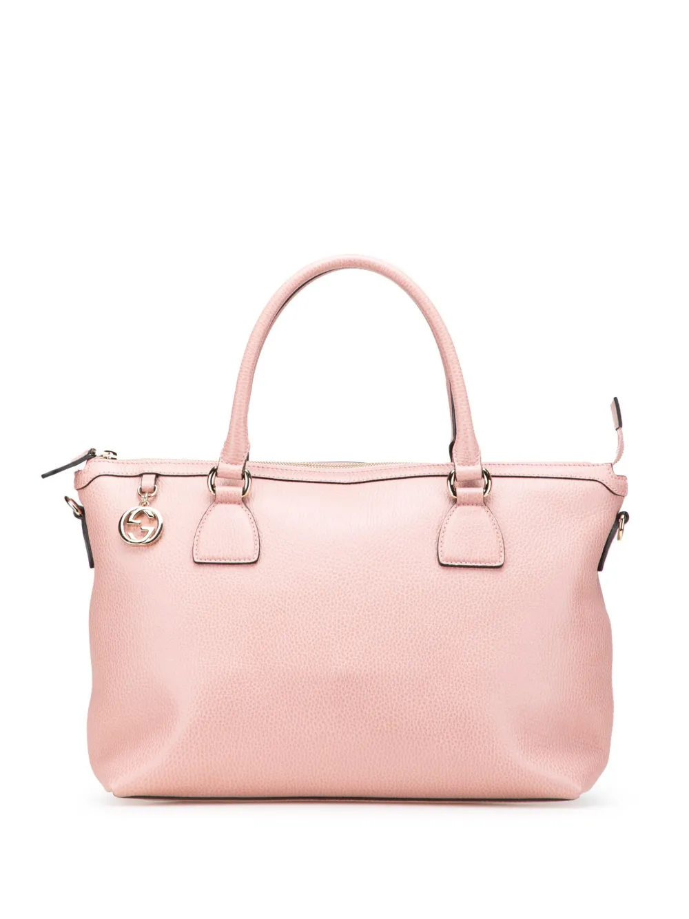 Gucci Pre-Owned 2016-2025 ダラー カーフスキン GGチャーム サッチェルバッグ - ピンク Gucci Pre-Owned 2016-2025 ダラー カーフスキン GGチャーム サッチェルバッグ - ピンク