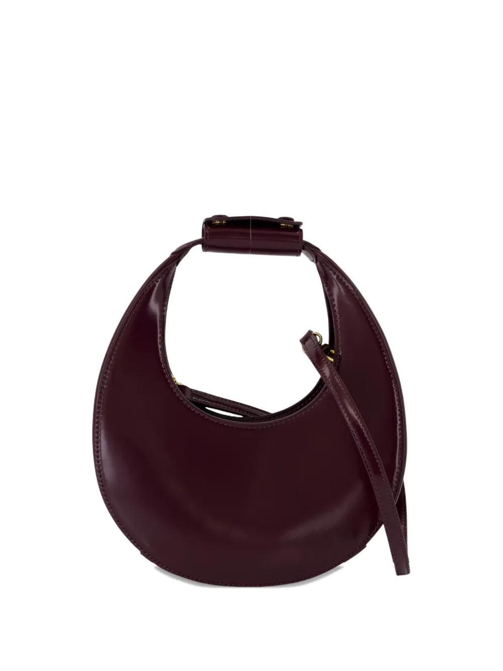 Staud Mini Moon Crescent Top-handle Shoulder Bag In Red