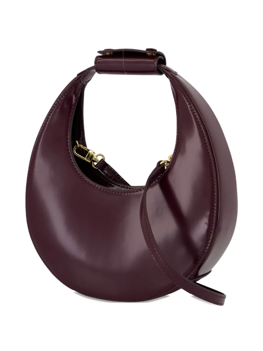 STAUD mini Moon crescent top-handle shoulder bag Rood
