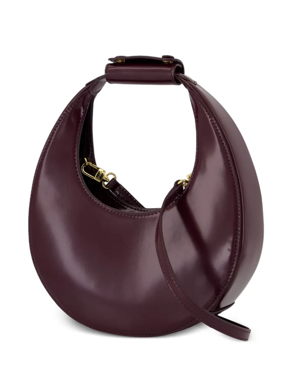 STAUD mini Moon crescent top-handle shoulder bag Rood