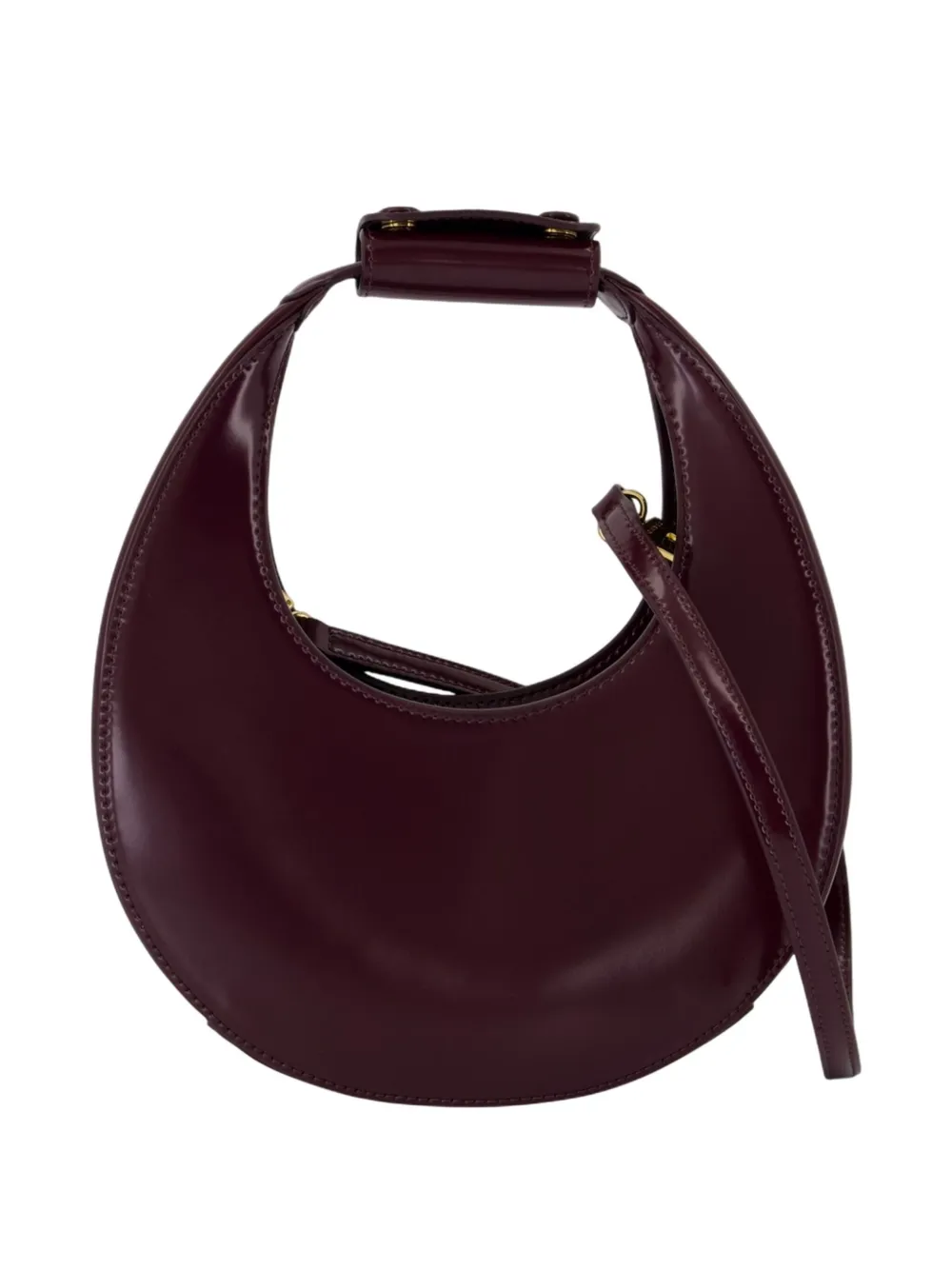 STAUD mini Moon crescent top-handle shoulder bag Rood
