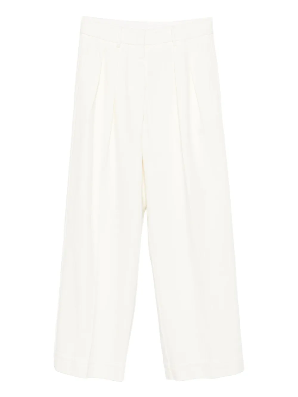 pleated cotton trousers