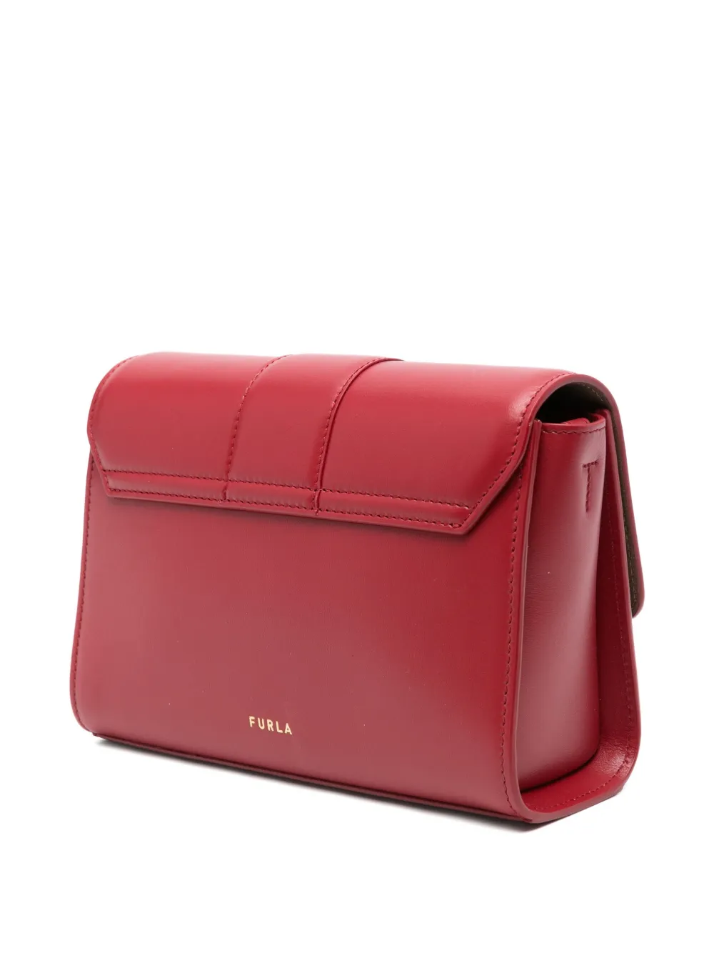 Furla Kleine Urban leren tas met gespdetail Rood