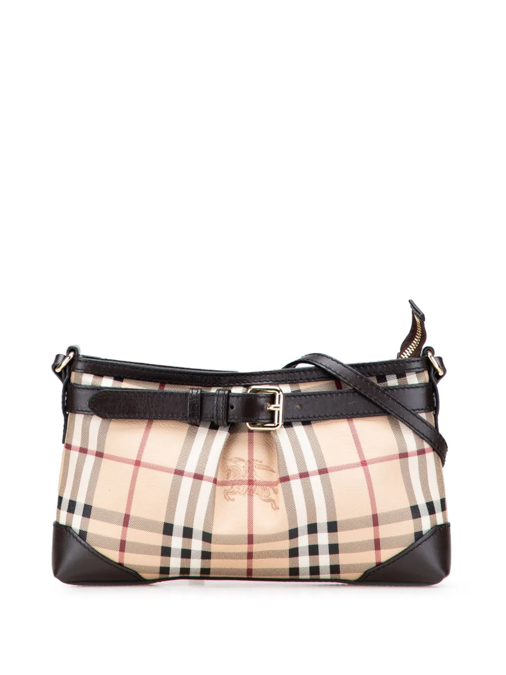 Pre-owned Burberry 2000-2017 Haymarket Check Coated Canvas Smithfield Crossbody Bag