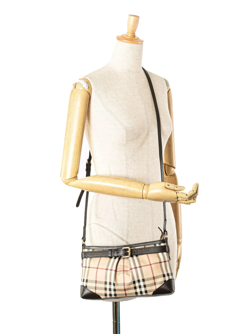 Pre-owned Burberry 2000-2017 Haymarket Check Coated Canvas Smithfield Crossbody Bag