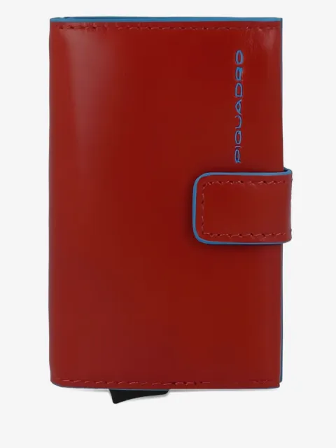 PIQUADRO metal leather cardholder