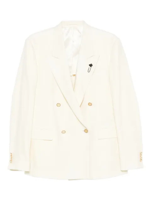 Lardini double-breasted gold-button blazer
