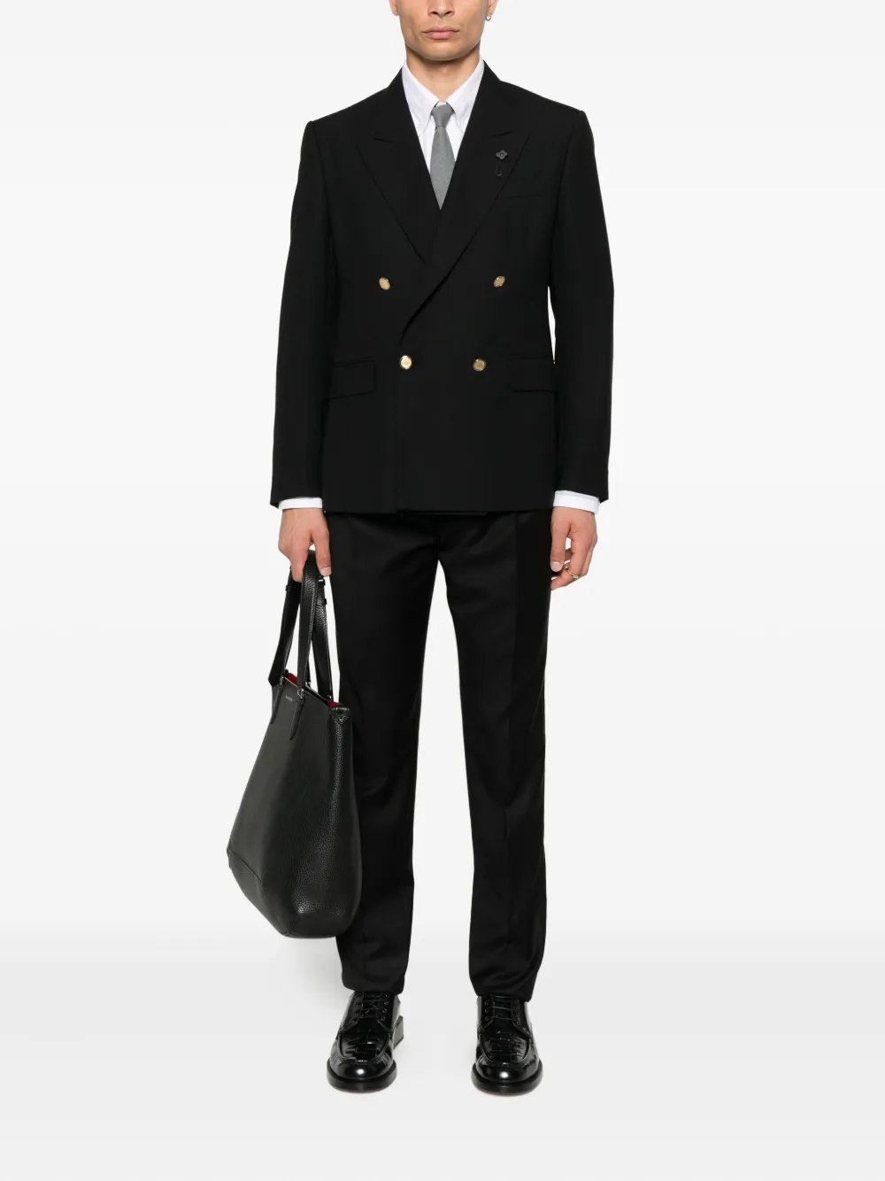 Lardini double-breasted blazer Zwart