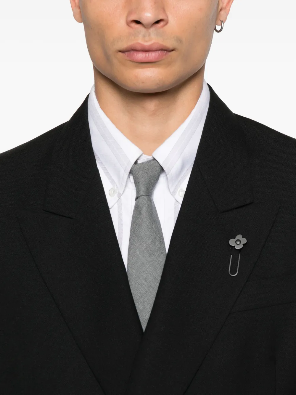 Lardini double-breasted blazer Zwart
