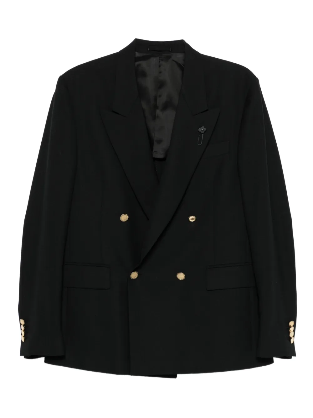 Lardini double-breasted blazer Zwart