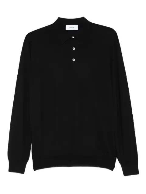 Lardini long-sleeve wool polo shirt