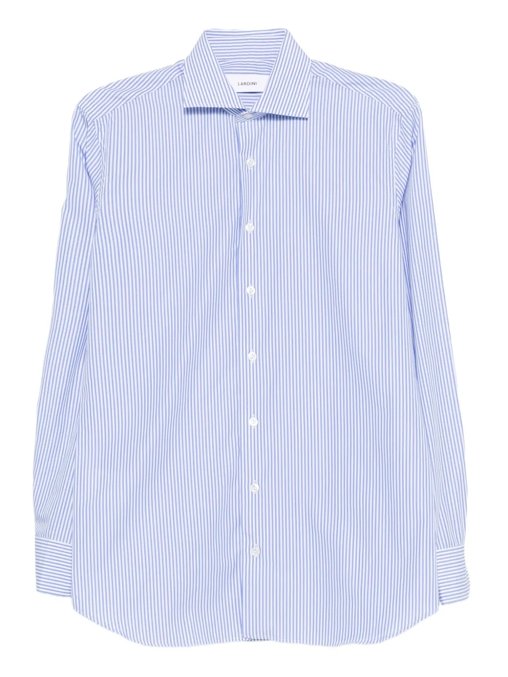 Lardini striped cotton shirt Blauw