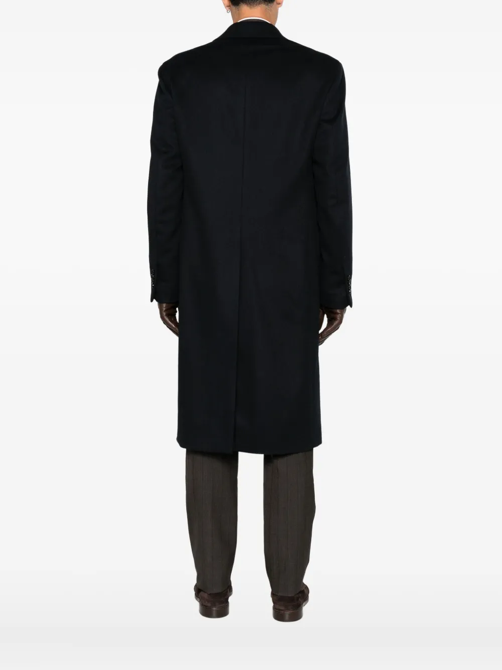 Lardini double-breasted wool coat Blauw