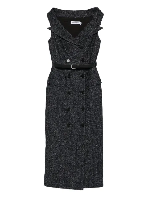 Self-Portrait double-breasted belted dress