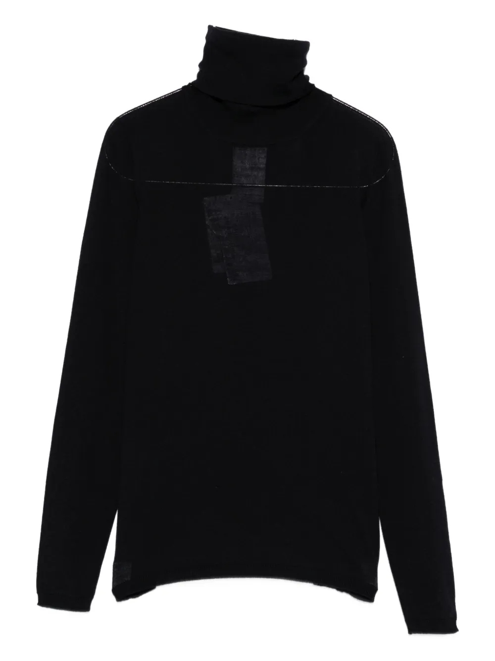 Max Mara Turtleneck Virgin-wool Sweater In Blue