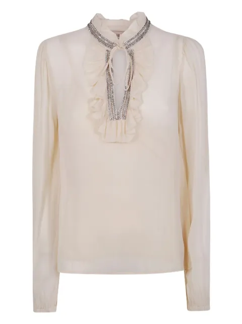 TWINSET embellished ruffled blouse