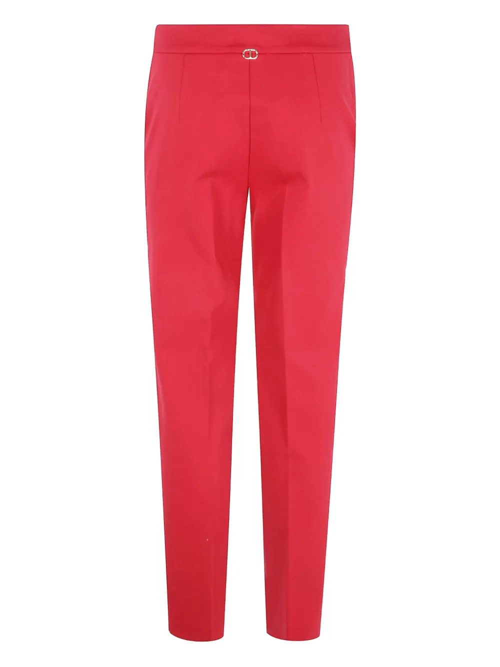 TWINSET logo-plaque trousers - Rood