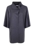 Harris Wharf London mantle high-neck half-sleeve coat - 180 ANTHRACITE