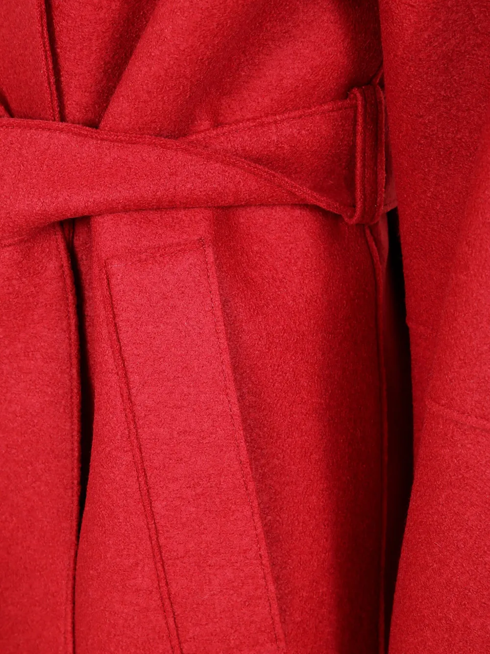 Harris Wharf London belted wool coat 544 ROYAL RED