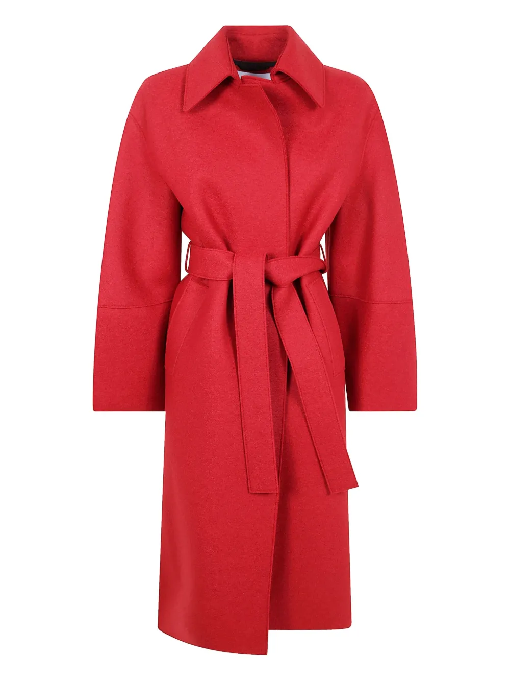 Harris Wharf London belted wool coat 544 ROYAL RED
