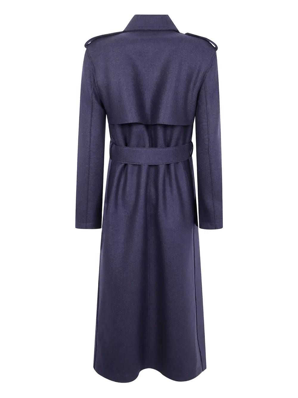 Harris Wharf London belted wool coat Blauw